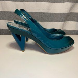 Vince Camuto VC-HONEY Teal Ombre Heels